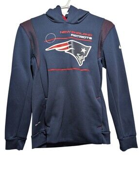 Nike Dri-FIT New England Patriots NFL Performance Hoodie Boy's Navy Blue